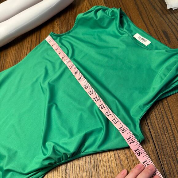 4th & Reckless Sleeveless Ruched Maxi Dress – US Large – Green – Elegant Evening - Picture 7 of 8